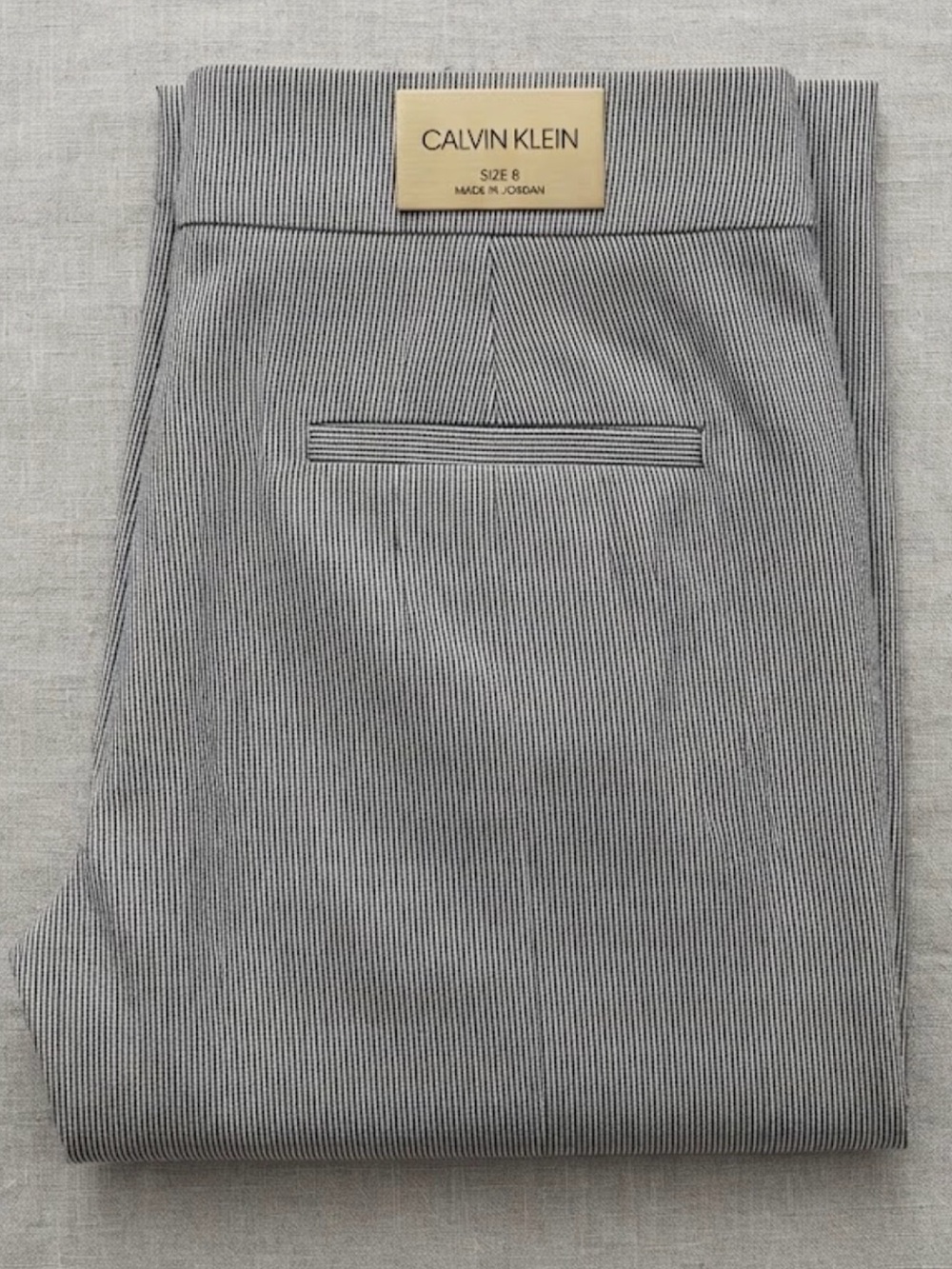 Calvin Klein Women's Light Gray Ponte Trousers